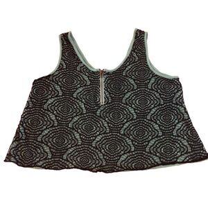 MATERIAL GIRL SLEEVELESS ZIP UP LACED FULLY LINED TANK TOP SIZE XL.